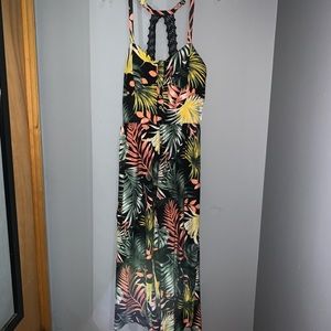 Tropical Print Jumpsuit
